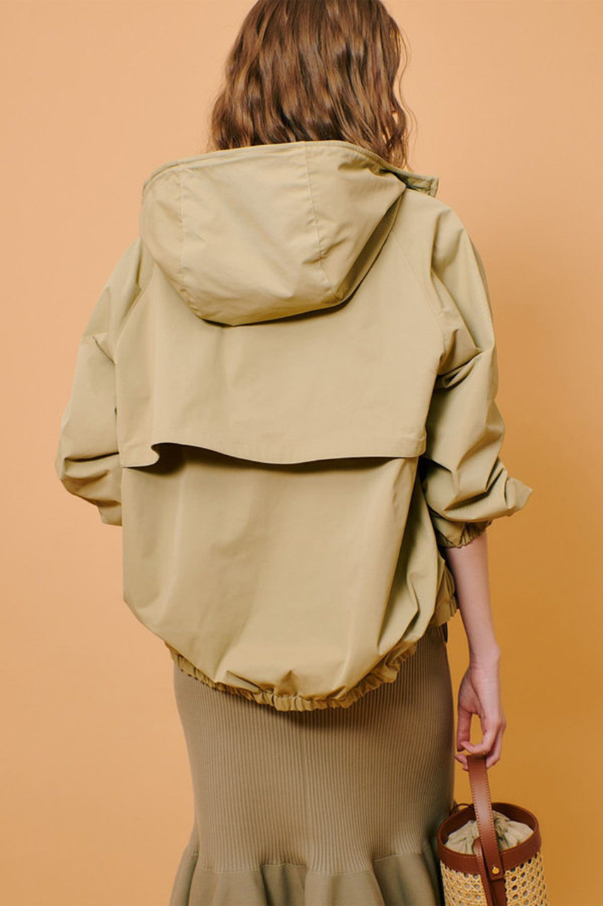 allureville(アルアバイル)｜ミドルフーディーブルゾン/ベージュ の