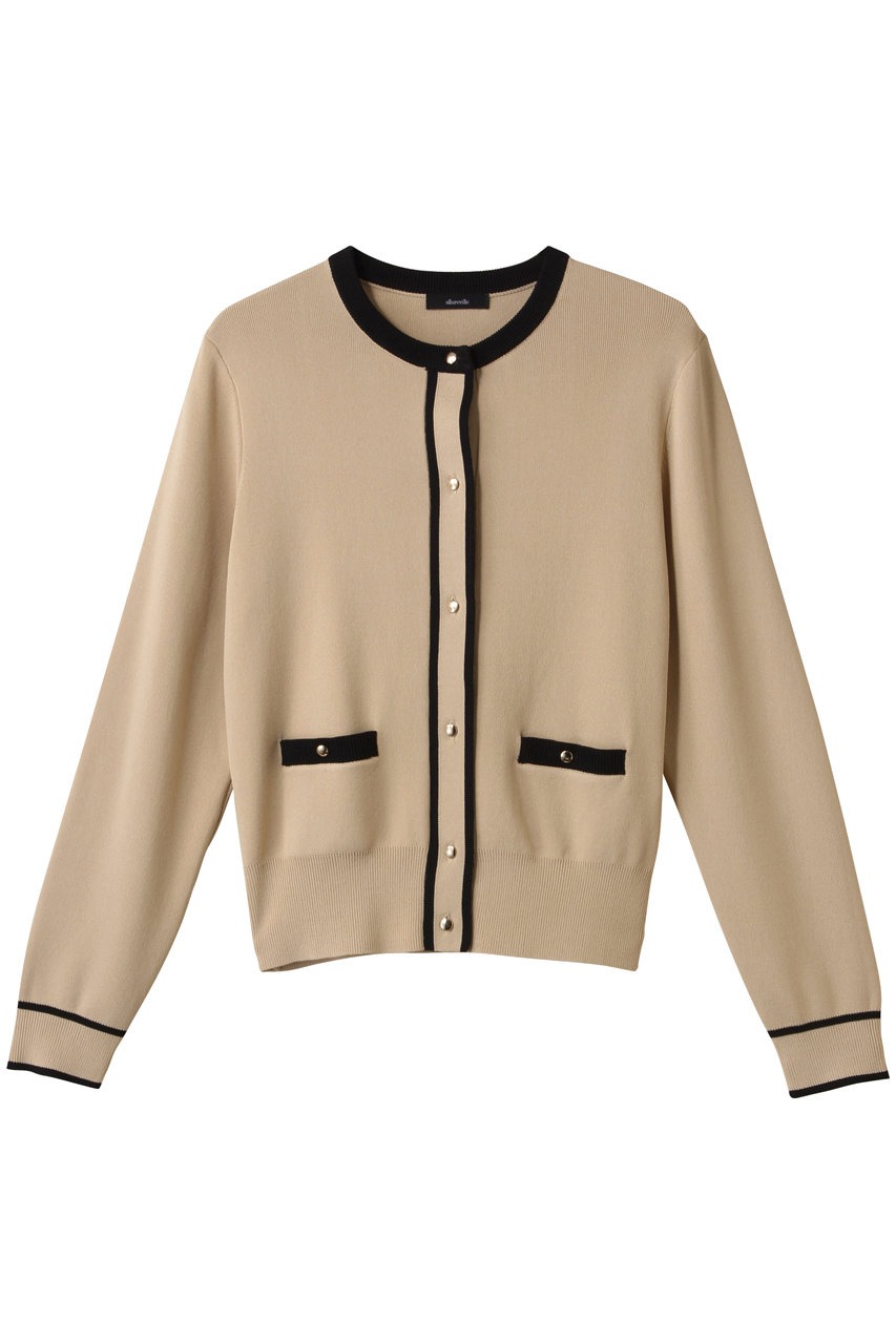 allureville ハイショクポケットクルーカーディガン A (ベージュ, 2) アルアバイル ELLE SHOP allureville ハイショクポケットクルーカーディガン A (ベージュ, 2) アルアバイル ELLE SHOP
