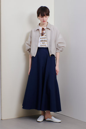 アルアバイル/allurevilleのオーガンジー切替フレアスカート(110700/110703)