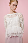 【Loulou Willoughby】シフォンパピエメッシュプルオーバー
