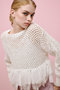 【Loulou Willoughby】シフォンパピエメッシュプルオーバー アルアバイル/allureville