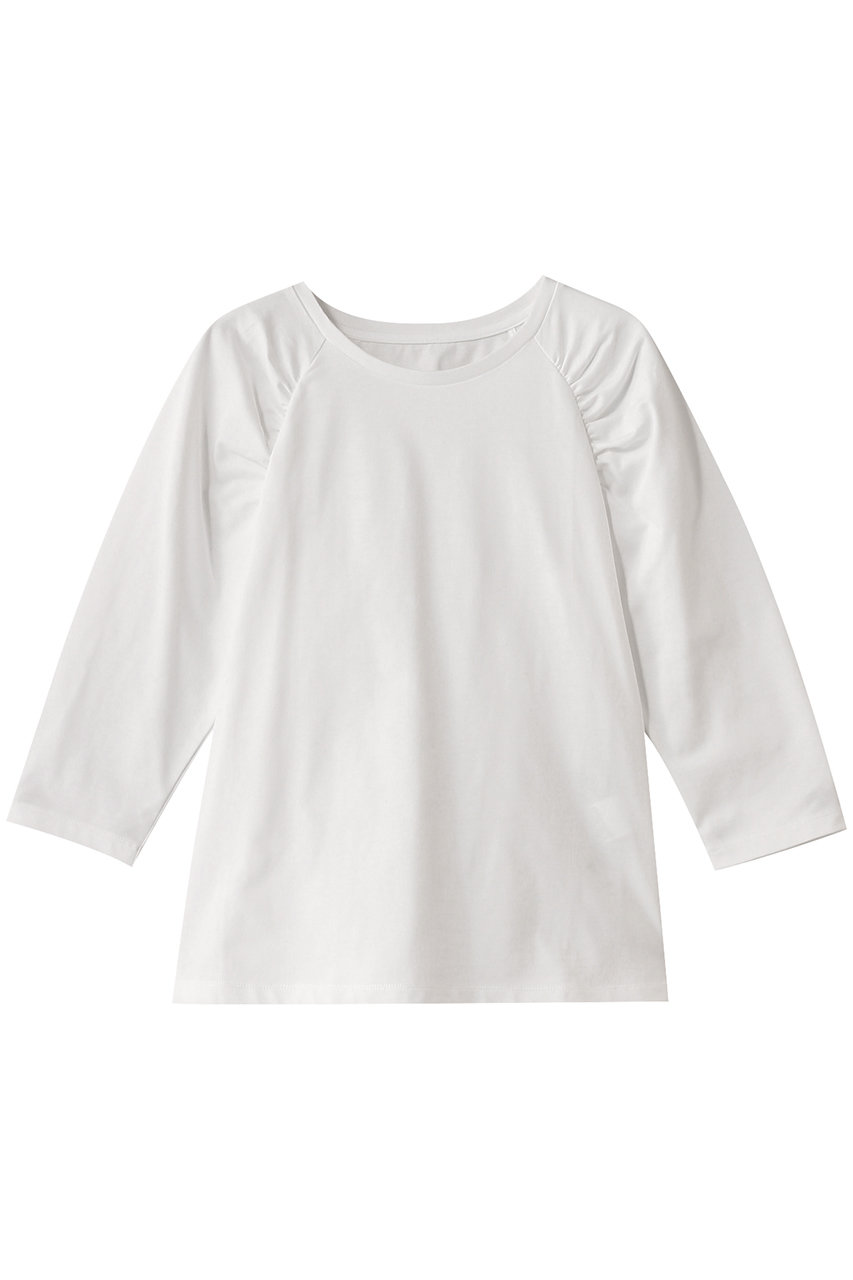 allureville 【Loulou Willoughby】ショルダーギャザーロンT (オフホワイト, 2) アルアバイル ELLE SHOP allureville 【Loulou Willoughby】ショルダーギャザーロンT (オフホワイト, 2) アルアバイル ELLE SHOP