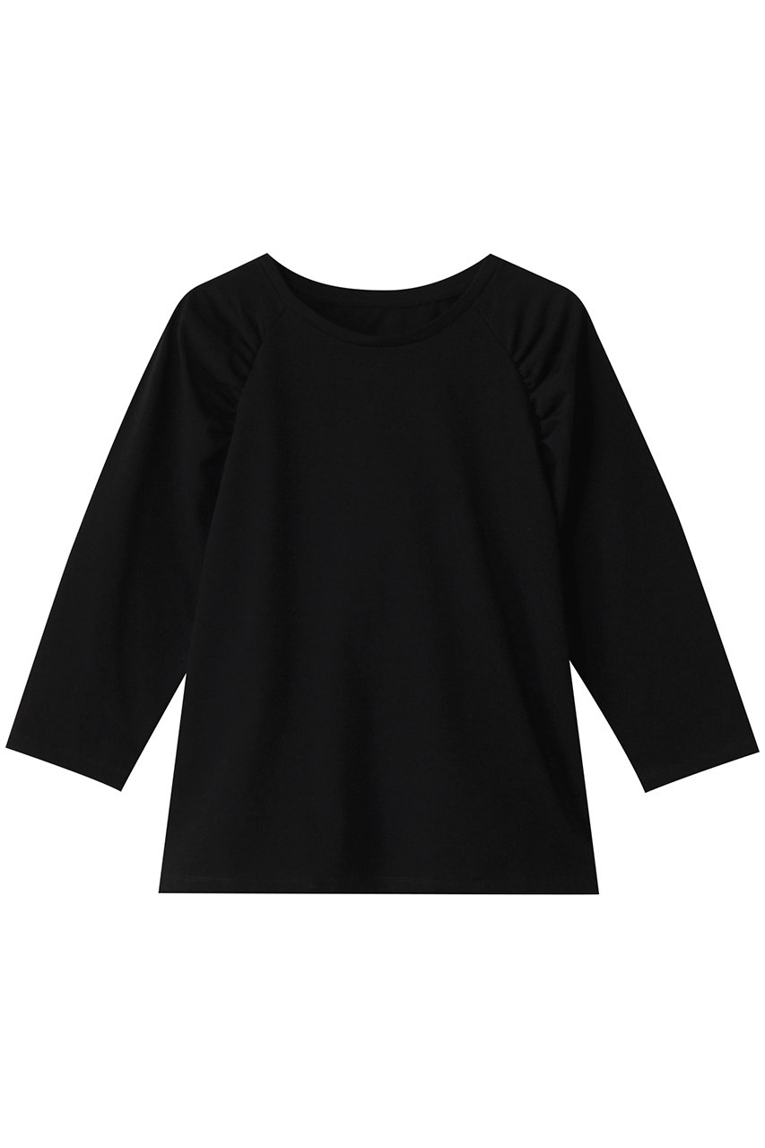 allureville 【Loulou Willoughby】ショルダーギャザーロンT (ブラック, 2) アルアバイル ELLE SHOP allureville 【Loulou Willoughby】ショルダーギャザーロンT (ブラック, 2) アルアバイル ELLE SHOP