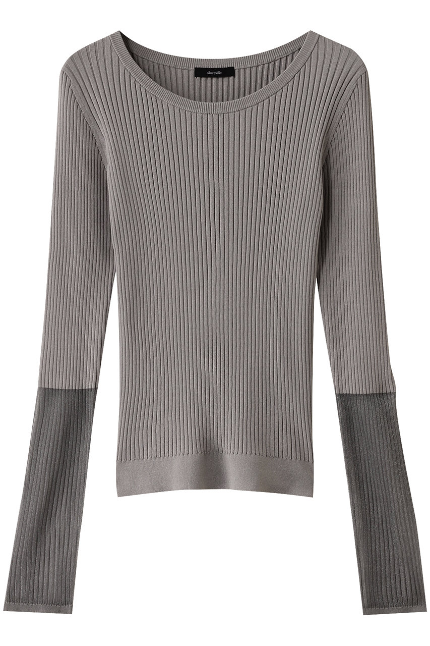 アルアバイル/allurevilleのシアーカフスラウンドNC プルオーバー(ライトグレー/20251016140-04-020)