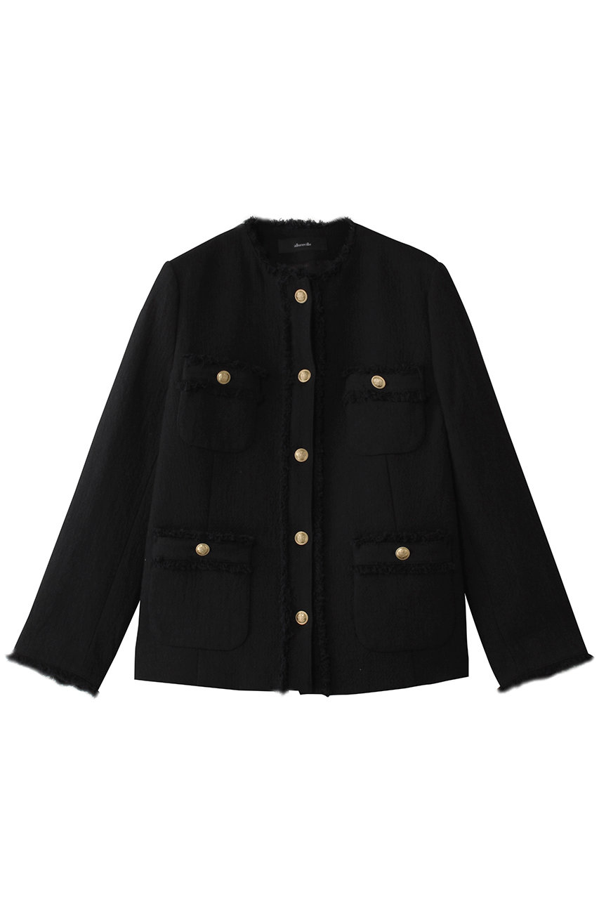 allureville リバーダブルクロスノーカーラージャケット (ブラック, 1) アルアバイル ELLE SHOP allureville リバーダブルクロスノーカーラージャケット (ブラック, 1) アルアバイル ELLE SHOP