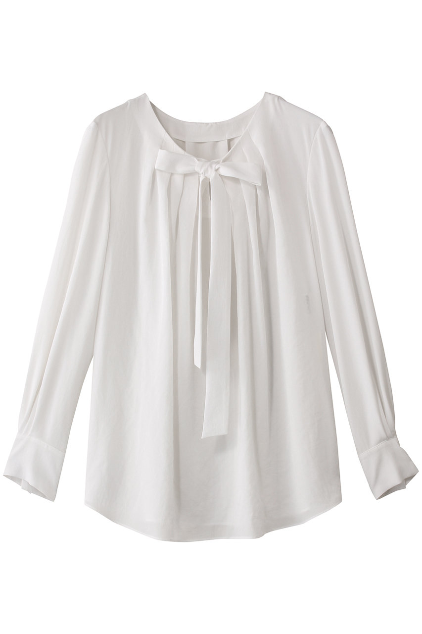allureville シルキータックボウブラウス (ホワイト, 2) アルアバイル ELLE SHOP allureville シルキータックボウブラウス (ホワイト, 2) アルアバイル ELLE SHOP
