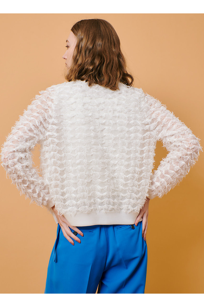 ELLIE ホワイト 五分袖カーディガン　新品 THREE FIFTY STANDARD 金子敦子さんと作った オーガニック
