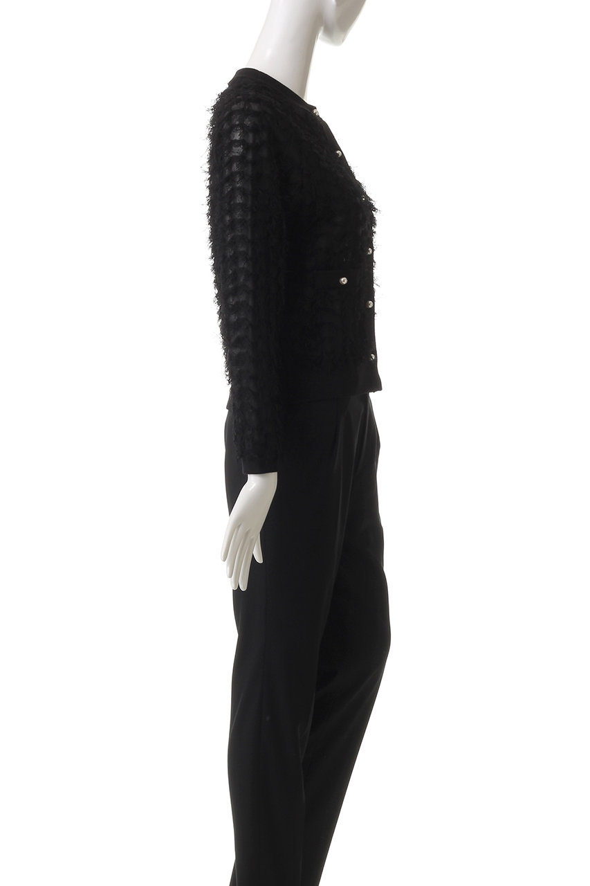 未使用品 allureville アルアバイル カーディガン ニット シアー 黒 未使用品 allureville アルアバイル カーディガン ニット シアー