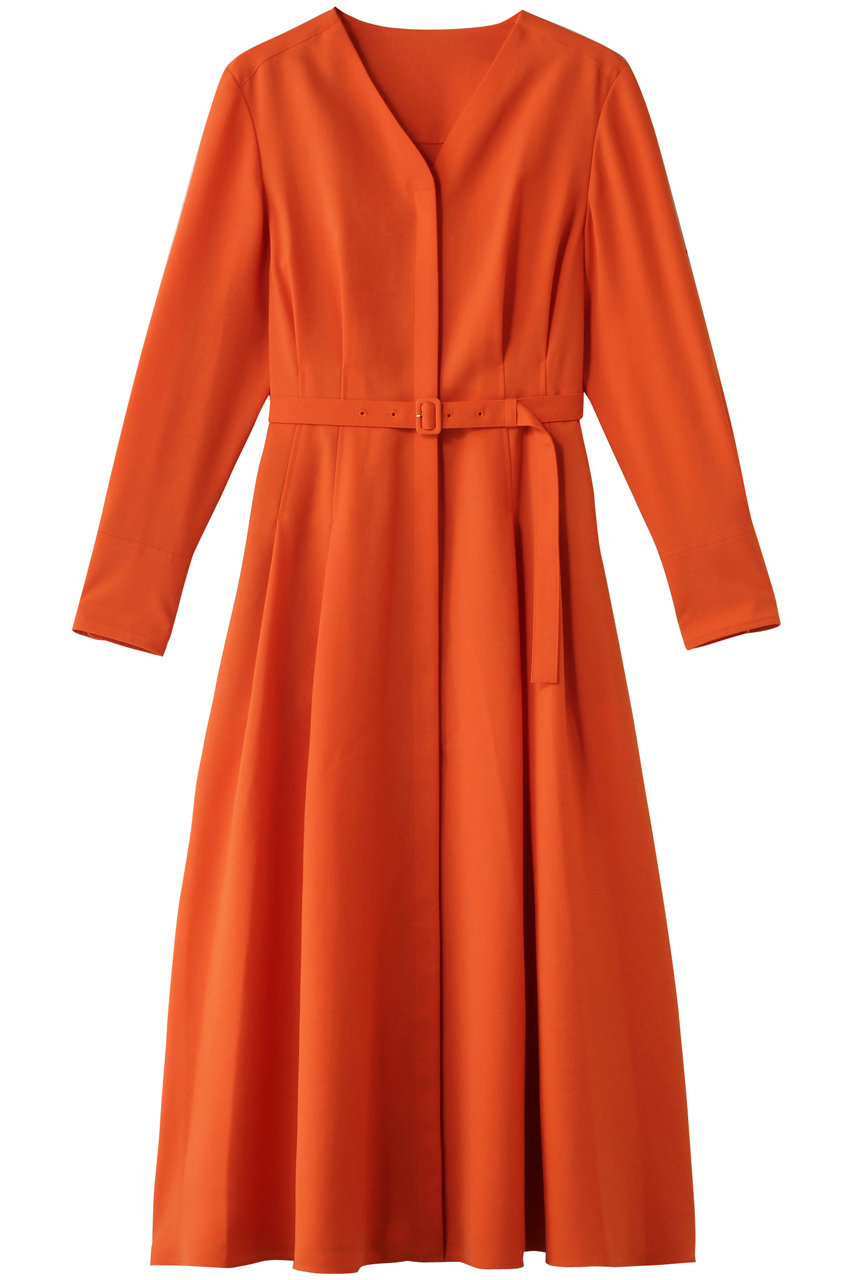 allureville Vネックタックワンピース (オレンジ, 1) アルアバイル ELLE SHOP allureville Vネックタックワンピース (オレンジ, 1) アルアバイル ELLE SHOP