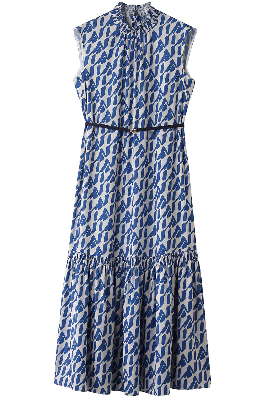 allureville OFFICINAプリントワンピース (ブルー, 2) アルアバイル ELLE SHOP