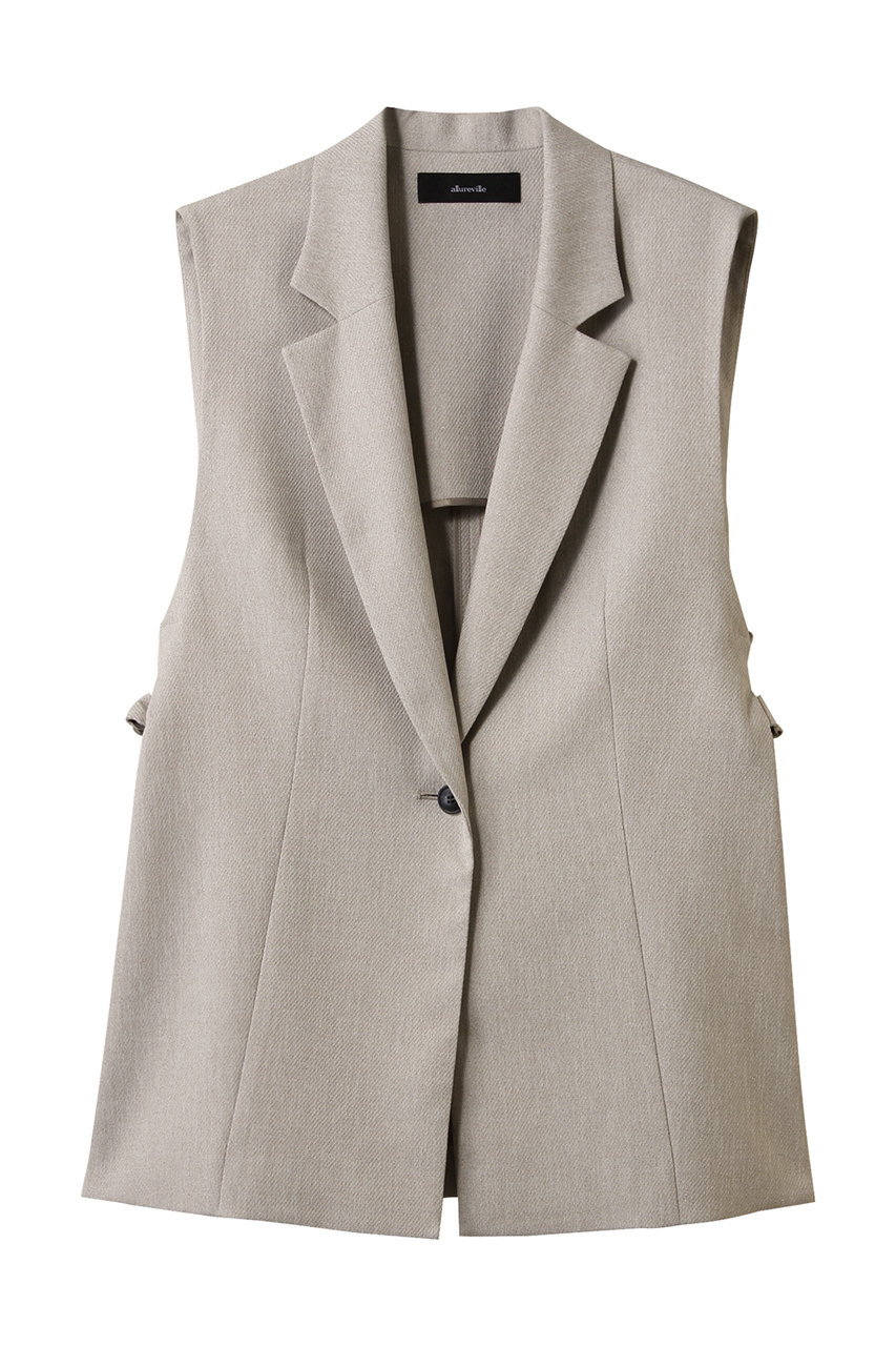 アルアバイル/allurevilleの麻調カルゼサイドオープンジレ(ベージュ/20251010250-65-020)