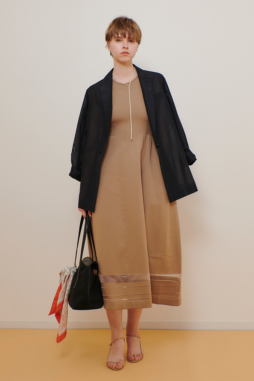 【現行品✨】allureville ウエストマークリブワンピース　バルーン　黒 ウエストマークリブワンピース | allureville (Women