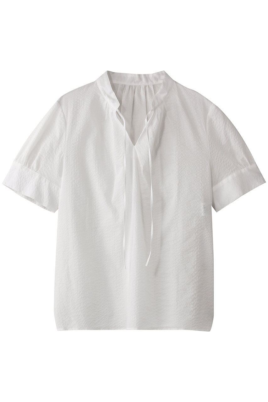 allureville リップルスタンドカラーブラウス (オフホワイト, 2) アルアバイル ELLE SHOP allureville リップルスタンドカラーブラウス (オフホワイト, 2) アルアバイル ELLE SHOP