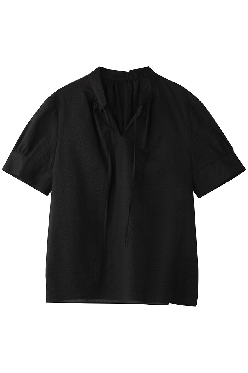 allureville リップルスタンドカラーブラウス (ブラック, 2) アルアバイル ELLE SHOP allureville リップルスタンドカラーブラウス (ブラック, 2) アルアバイル ELLE SHOP