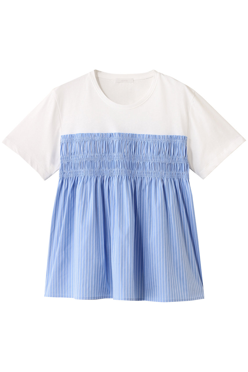 allureville シャーリングビスチェコンビTシャツ (ブルー, 2) アルアバイル ELLE SHOP allureville シャーリングビスチェコンビTシャツ (ブルー, 2) アルアバイル ELLE SHOP