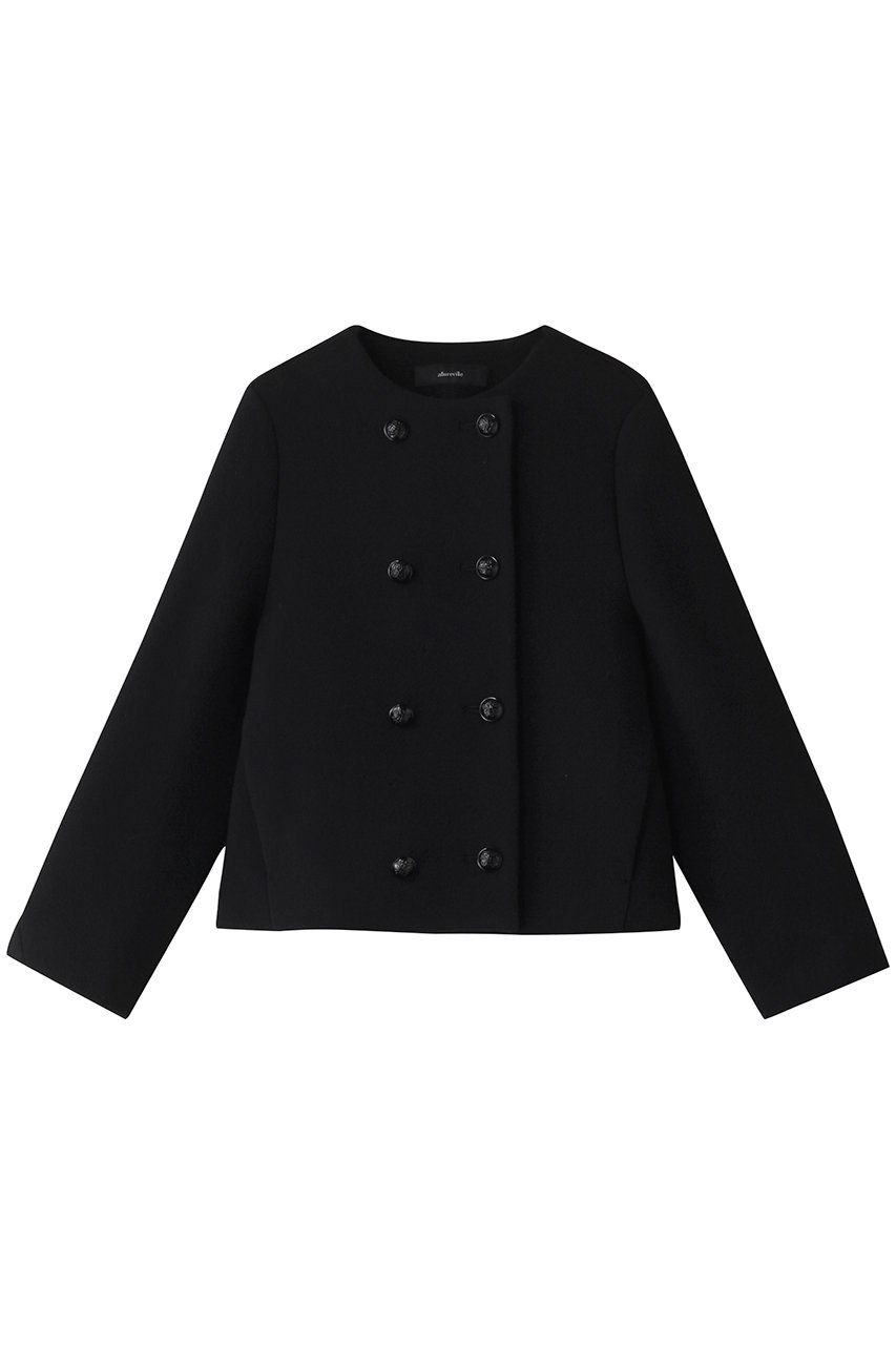 allureville ショートビーバーノーカラージャケット (ブラック, 2) アルアバイル ELLE SHOP allureville ショートビーバーノーカラージャケット (ブラック, 2) アルアバイル ELLE SHOP