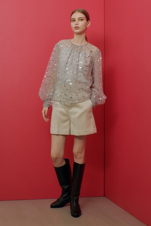 allureville 白黒ツイードショートパンツ サイズ1(S) ウールショートパンツ|allureville OFFICIAL SITE / ONLINE SHOP