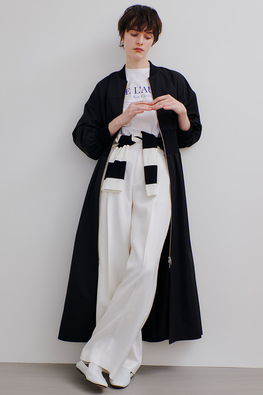 allureville(アルアバイル)｜ボンバーワンピース/ブラック の