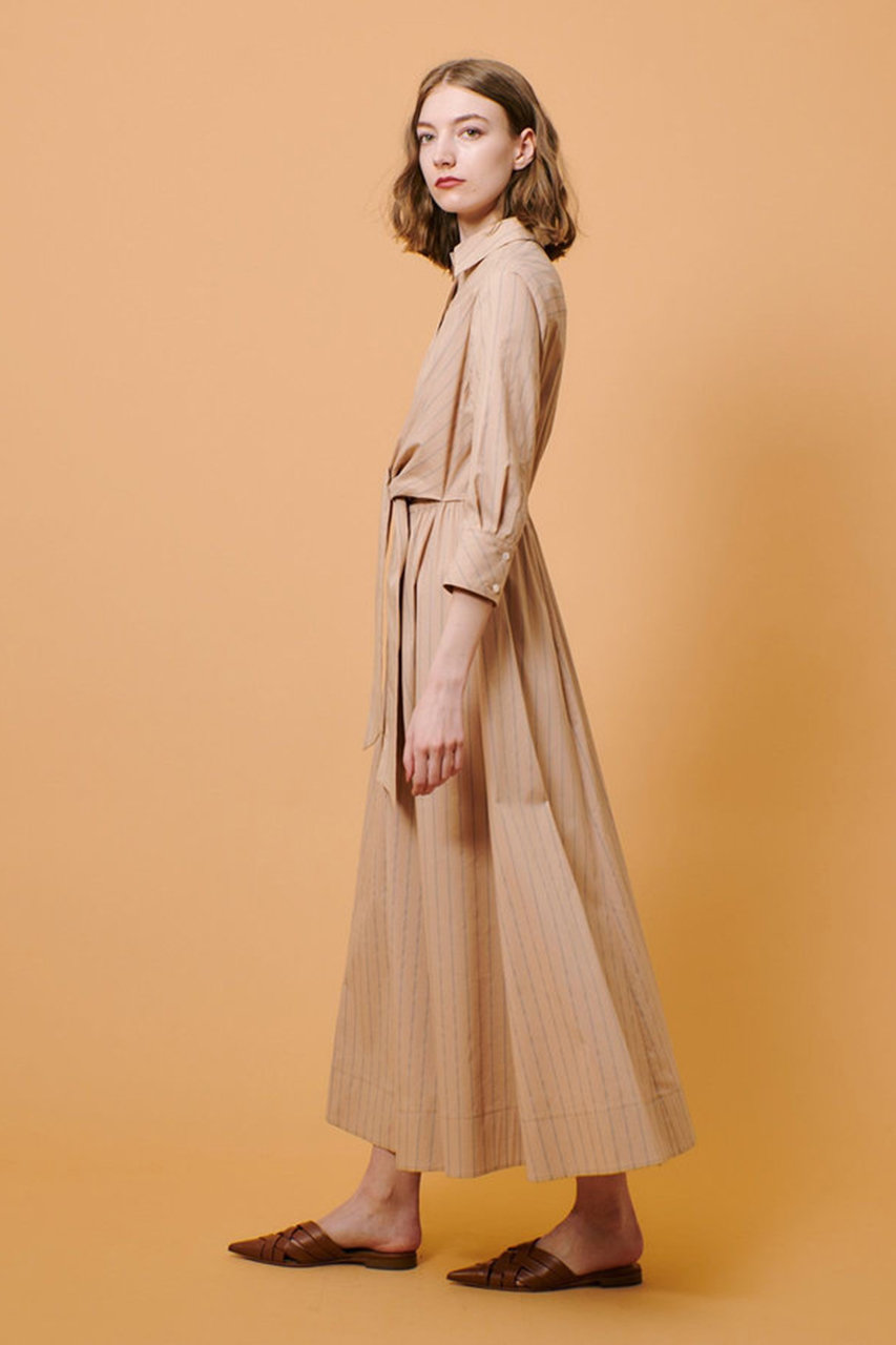 allureville(アルアバイル)｜ピンストライプノットシャツワンピース