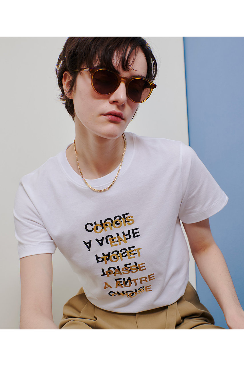allureville(アルアバイル)｜メタリックレイヤードロゴTシャツ