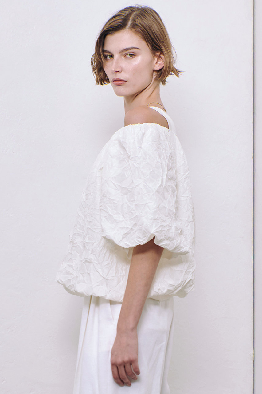 allureville(アルアバイル)｜クリンクルワッシャーオフショルブラウス