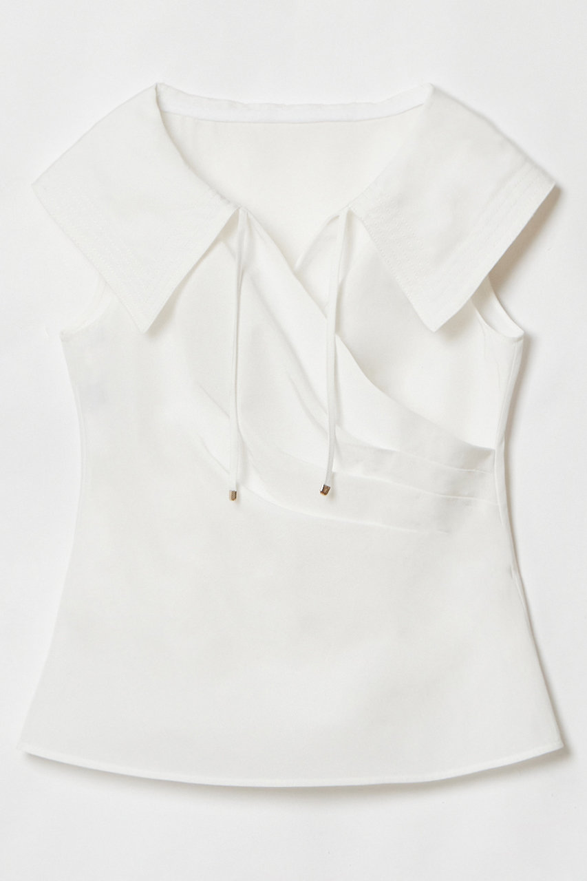 allureville 【LOULOU WILLOUGHBY】グログランセーラーブラウス (オフホワイト, 2) アルアバイル ELLE SHOP allureville 【LOULOU WILLOUGHBY】グログランセーラーブラウス (オフホワイト, 2) アルアバイル ELLE SHOP