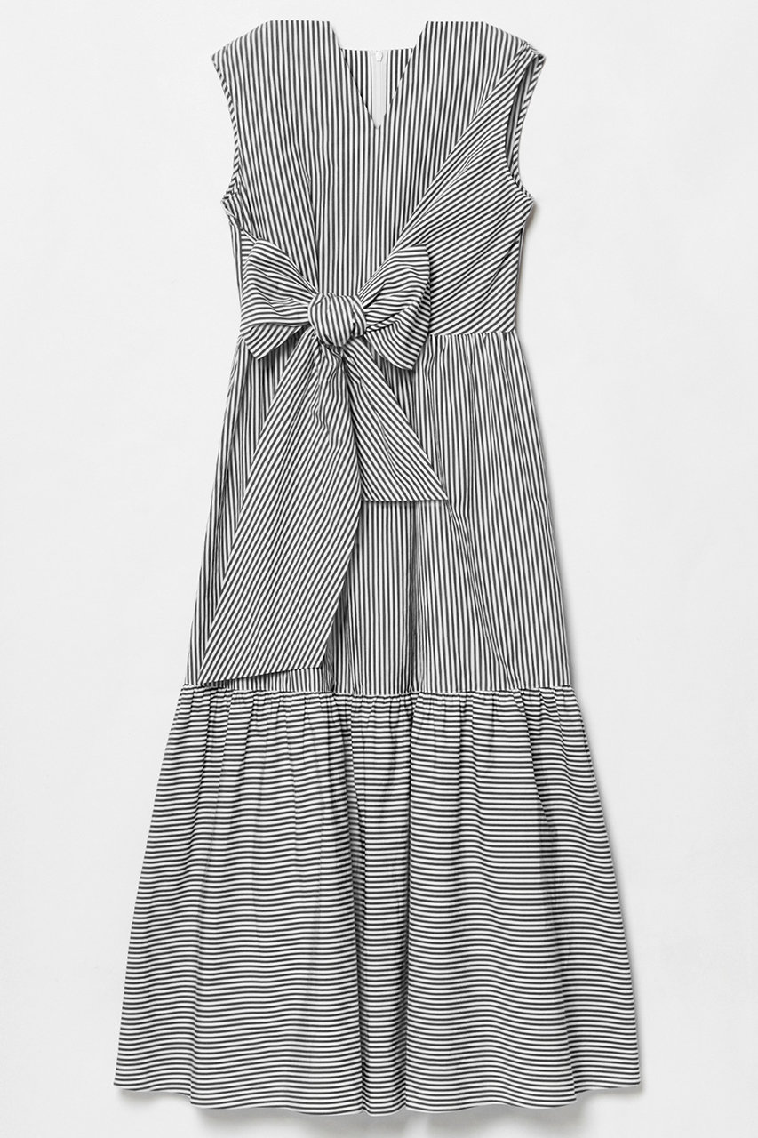 【LOULOU WILLOUGHBY】ストライプリボンワンピース