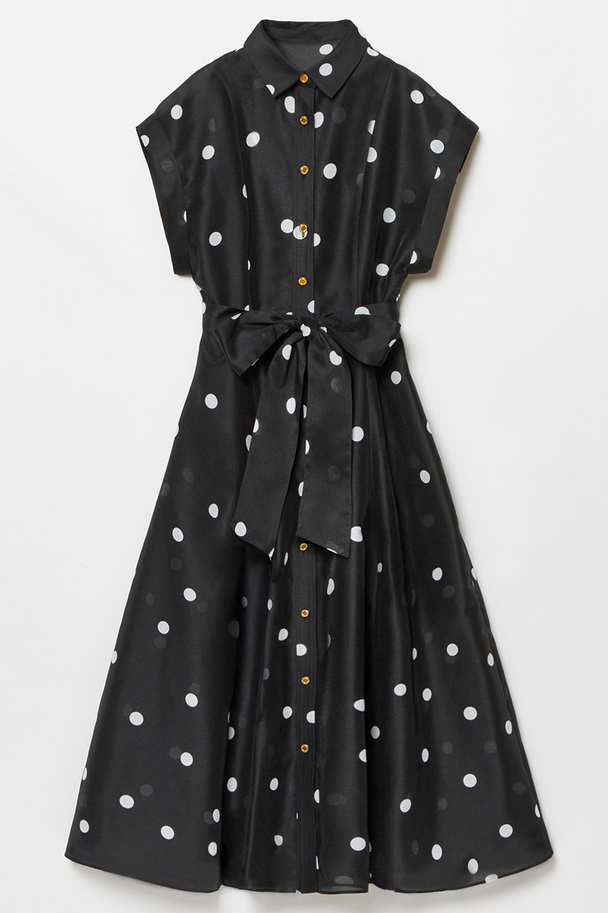 allureville 【LOULOU WILLOUGHBY】オーガンドットウエストリボンワンピース (ブラックドット, 1) アルアバイル ELLE SHOP allureville 【LOULOU WILLOUGHBY】オーガンドットウエストリボンワンピース (ブラックドット, 1) アルアバイル ELLE SHOP