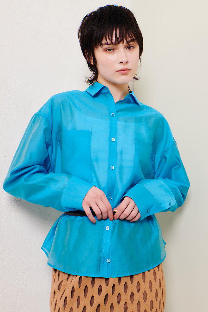 アルアバイル allureville 25年秋冬商品 水色ドット柄ブラウス02 アルアバイル allureville 25年秋冬商品 水色ドット柄ブラウス02