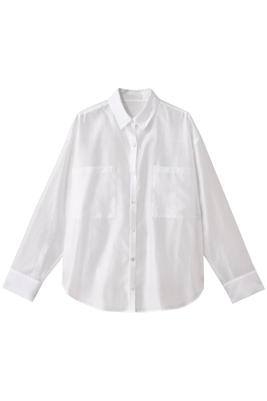 allureville ナチュラルオーガンジーシャツブラウス (ホワイト, 2) アルアバイル ELLE SHOP allureville ナチュラルオーガンジーシャツブラウス (ホワイト, 2) アルアバイル ELLE SHOP
