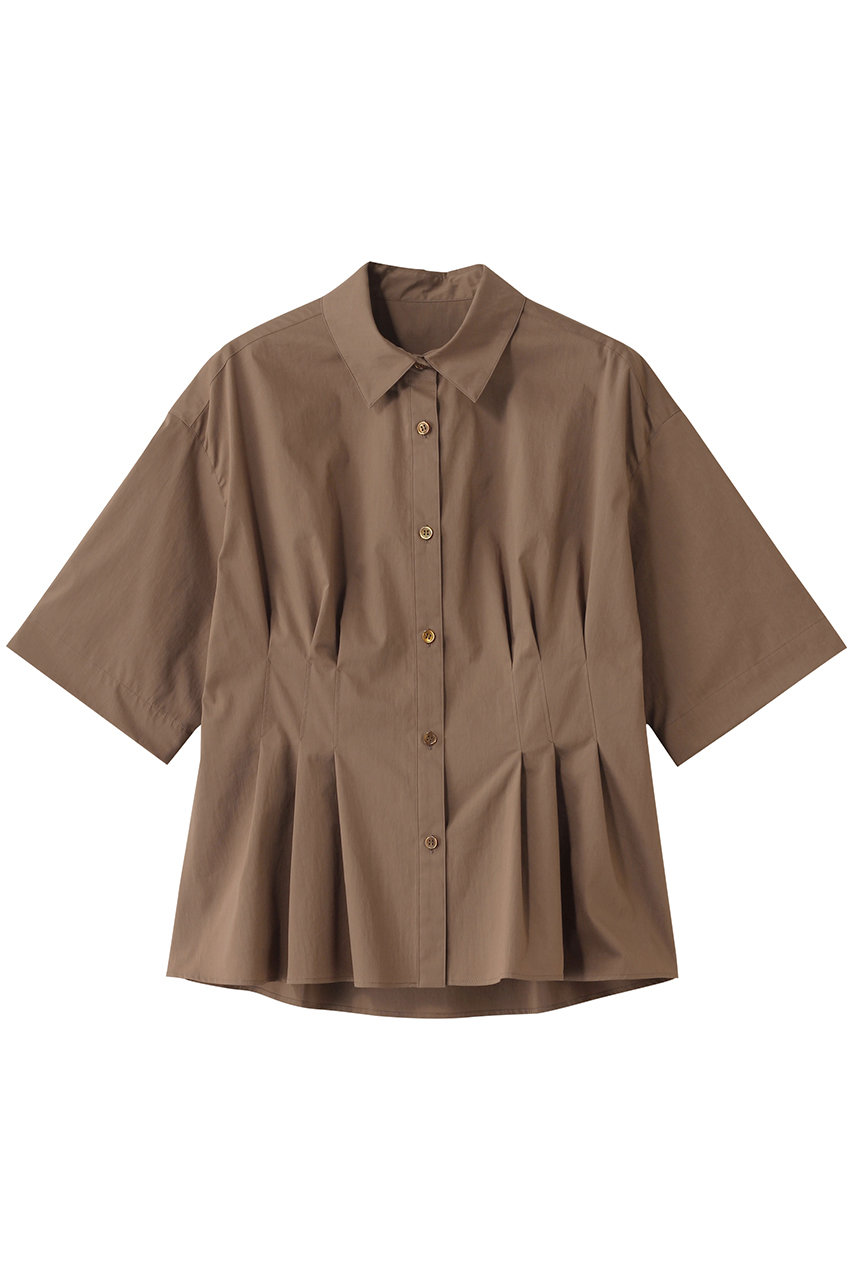 allureville タイプライタータックペプラムシャツ (モカ, 2) アルアバイル ELLE SHOP allureville タイプライタータックペプラムシャツ (モカ, 2) アルアバイル ELLE SHOP