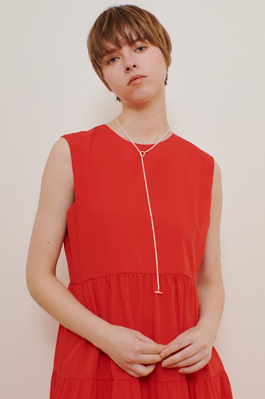 【美品】allureville タイプライターティアードワンピース　レッドS 20251014220_20f0f9f3d18e86a8bb
