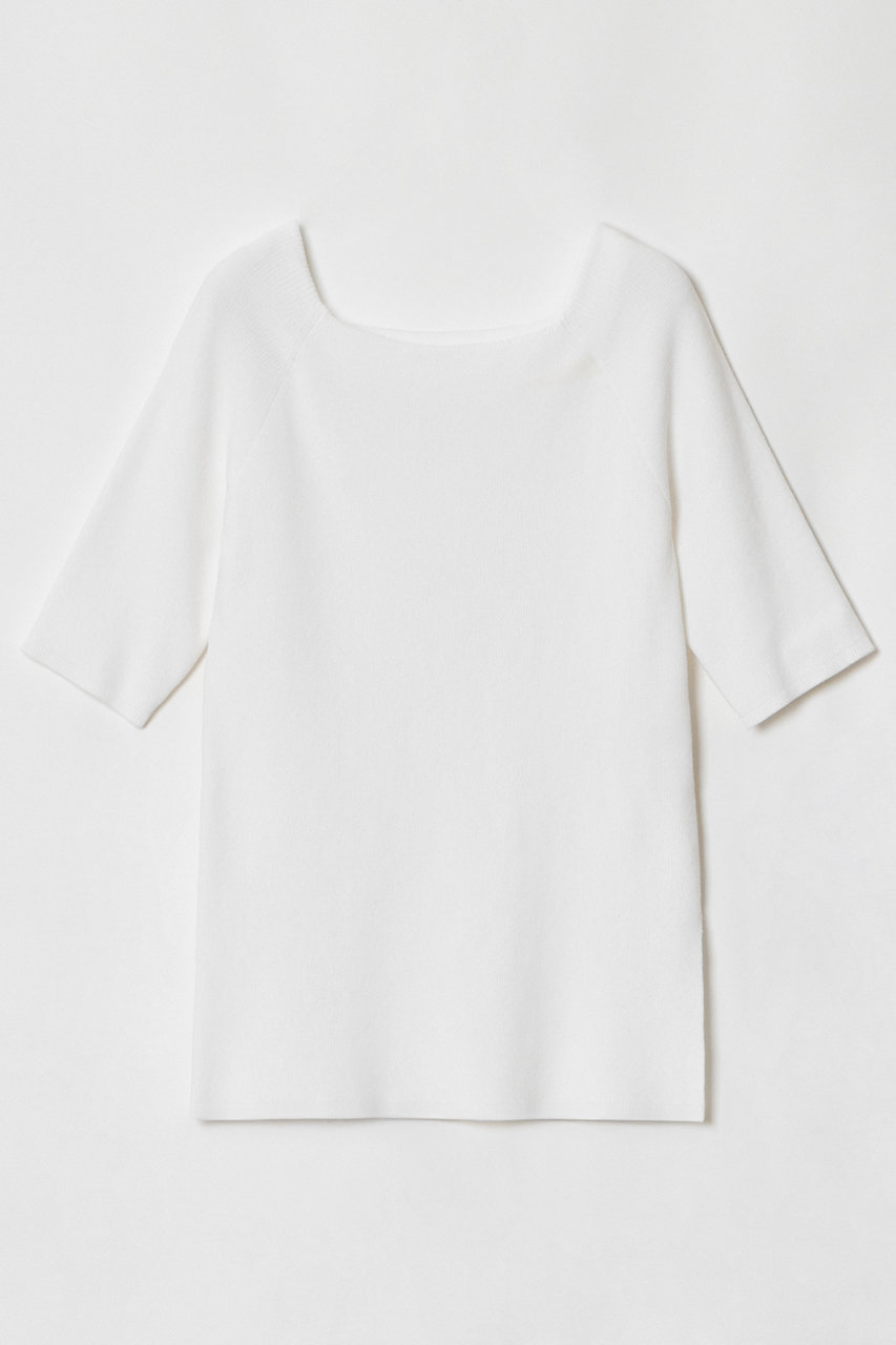 allureville 2WAY ネック5分袖プルオーバー (オフホワイト, 2) アルアバイル ELLE SHOP allureville 2WAY ネック5分袖プルオーバー (オフホワイト, 2) アルアバイル ELLE SHOP