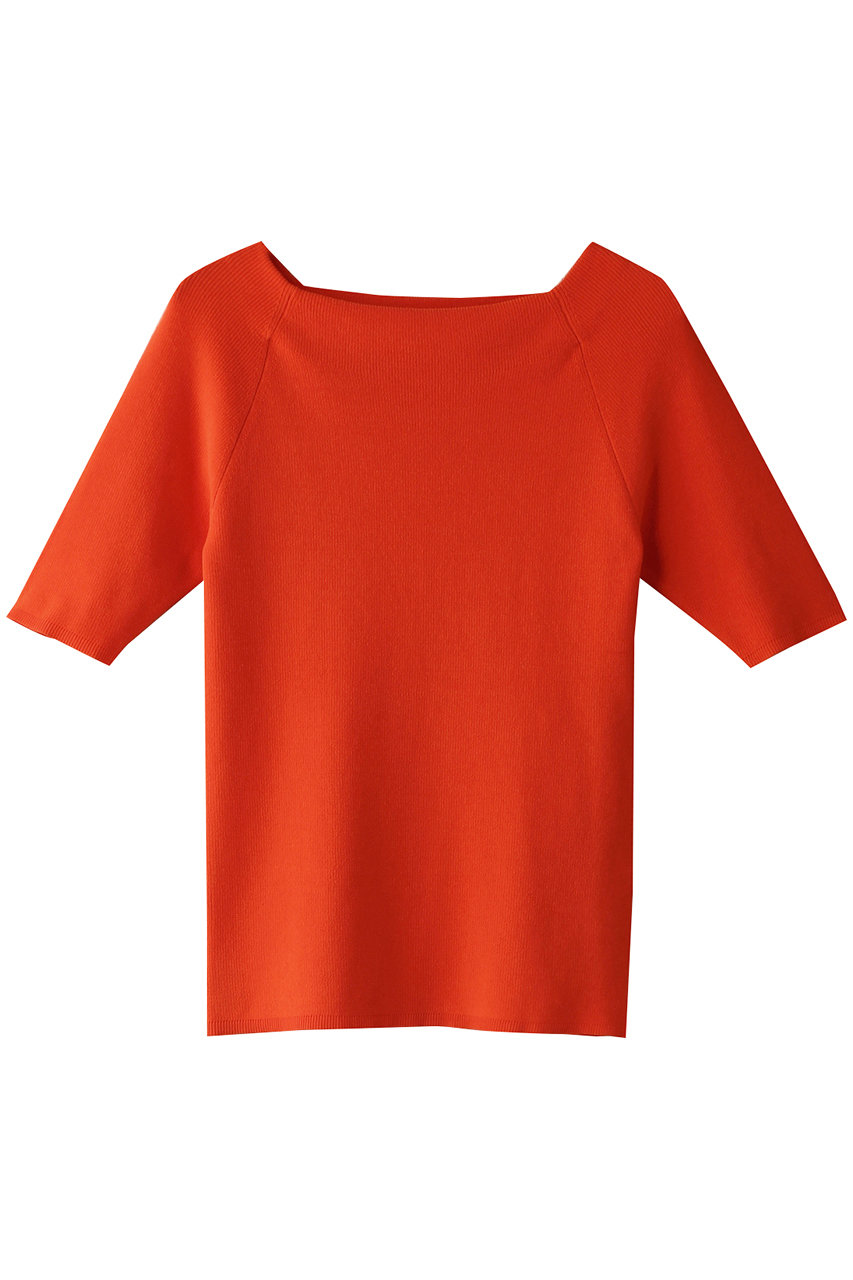 allureville 2WAY ネック5分袖プルオーバー (オレンジ, 2) アルアバイル ELLE SHOP allureville 2WAY ネック5分袖プルオーバー (オレンジ, 2) アルアバイル ELLE SHOP