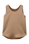 サテンタンクブラウス アルアバイル/allureville キャメル