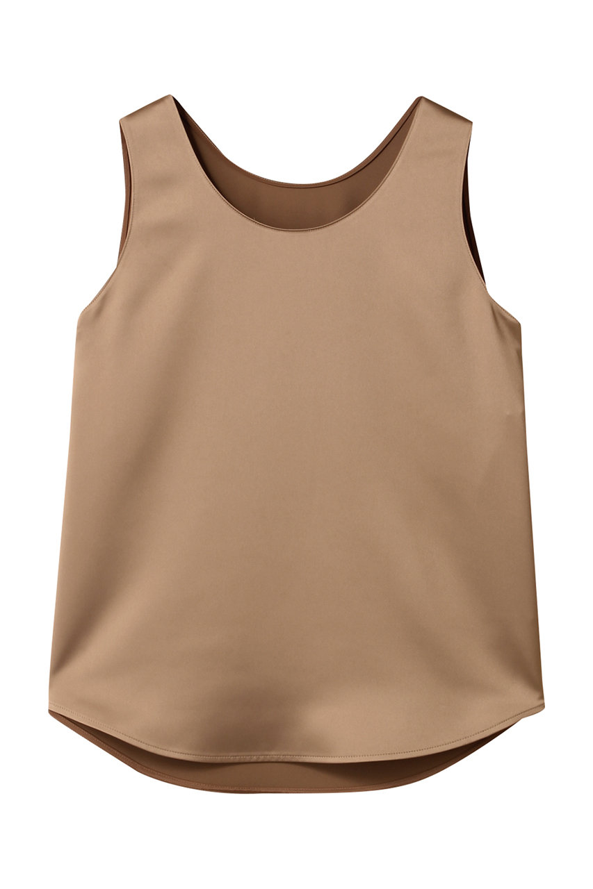 アルアバイル/allurevilleのサテンタンクブラウス(キャメル/20252013600-84-020)