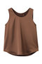 サテンタンクブラウス アルアバイル/allureville ブラウン