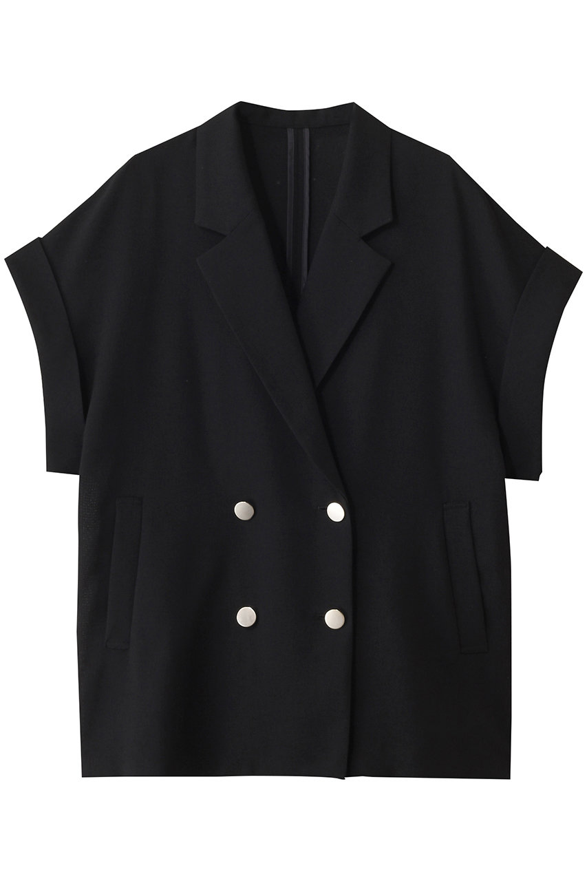 アルアバイル/allurevilleのスラブメッシュフレンチスリーブジャケット(ネイビー/20252010090-81-020)