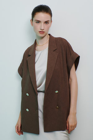 アルアバイル/allurevilleのスラブメッシュフレンチスリーブジャケット(110800/110801)