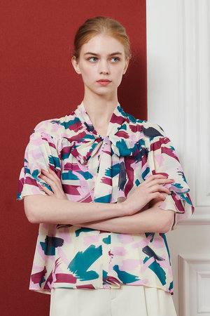 アルアバイル/allurevilleの【Loulou Willoughby】ブラッシュPTブラウス(110400/110402)