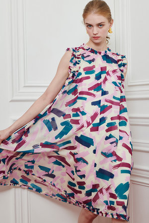 アルアバイル/allurevilleの【Loulou Willoughby】ブラッシュPTワンピース(110500/110503)