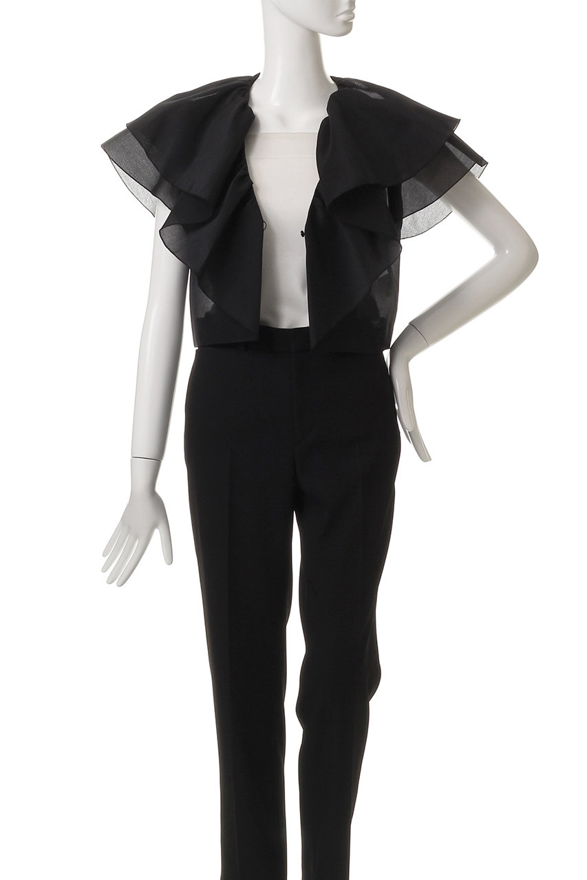 新品未使用タグ付き:ルルウィルビー:ELLE にて購入の白のオーガンジーブルゾン 新品未使用タグ付き:ルルウィルビー:ELLE にて購入の白のオーガンジー