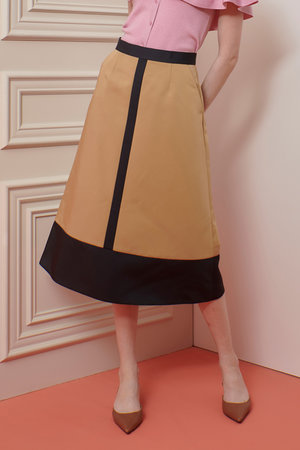 アルアバイル/allurevilleの【Loulou Willoughby】バイカラーフレアスカート(110700/110703)