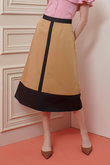 【Loulou Willoughby】バイカラーフレアスカート
