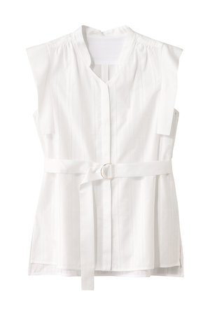 アルアバイル/allurevilleのカラミストライプ切替ブラウス(110400/110402)