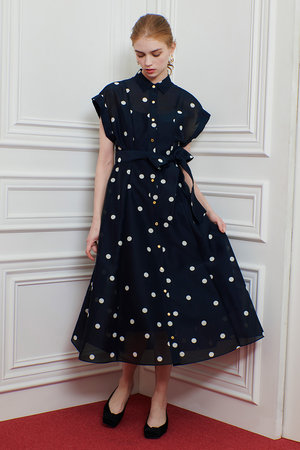 アルアバイル　ワンピース　ペチコート付　allureville セール】 プチフルールプリントワンピース （ロング・マキシ丈