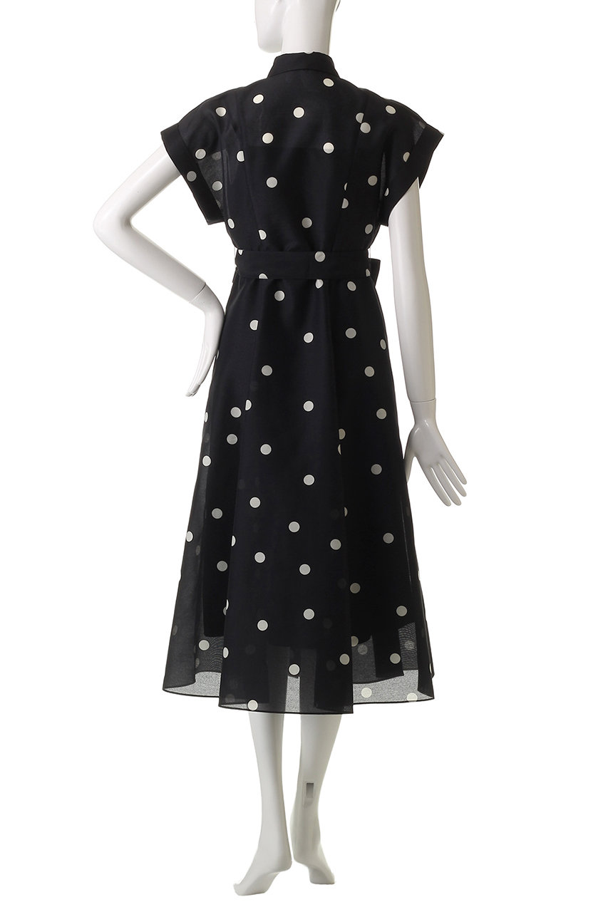 ルルウィルビー ネイビー オーガンドットワンピース LOULOU WILLOUGHBY】オーガンドットワンピース（ワンピース）｜LOULOU