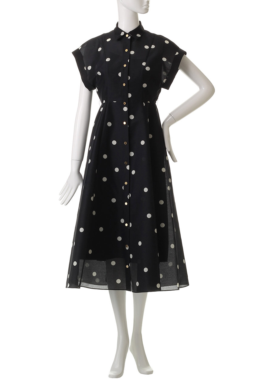 【新品未使用・お買い得！！】アルアバイル/ワンピース/黒×白/ドット柄/サイズ1 allureville(アルアバイル)｜【Loulou Willoughby】オーガン