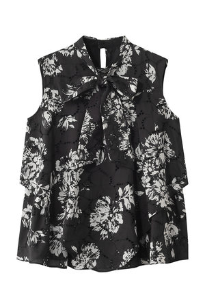 アルアバイル/allurevilleの【Loulou Willoughby】モノトーンフラワー刺繍ブラウス(110400/110401)