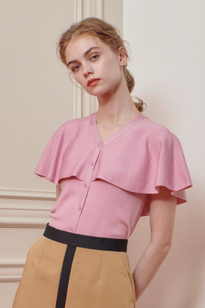 アルアバイル/allurevilleの【Loulou Willoughby】メタリックヤーンケーププルオーバー(110300/110301)